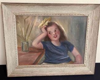 Signed Portrait Painting