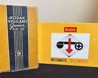 Vintage Kodak Cameras In Original Boxes