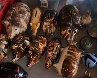 Pottery Pig Bank Collection