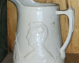 Stoneware Lincoln Pitcher