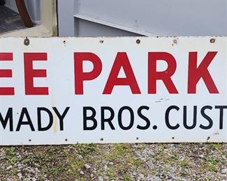 Porcelain Hamady Bros Sign, Flint.