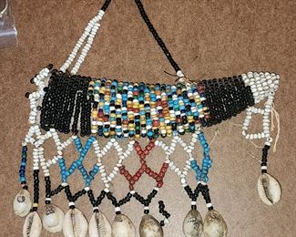 Native American Beaded Knife Sheath.