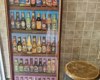 Unique Beer Bottle shadow box 