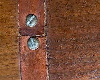 close  up on the stock with leather 