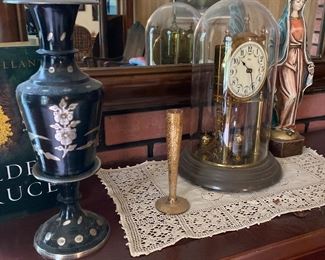 Anniversary clock , Silver vase 