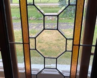 Small Collection of lovely leaded glass window panels made by the family:) 