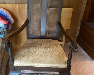 Caned back occasional chair circa 1940's 