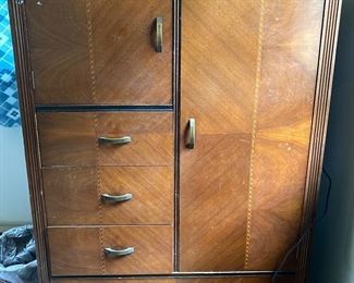 VIntage wardrobe armoire Gents chest 