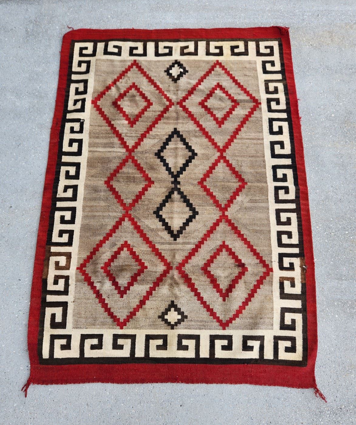 1930s/40s Navajo Teec Nos Pos Style Rug  71" x 49"