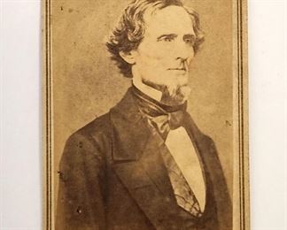 Civil War Confederate States CDV of Jefferson Davis