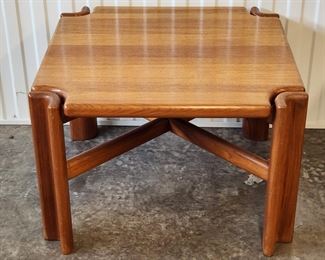 Scandinavian design end table made in Denmark.  Has the same tag as the Mikael Laursen chairs in this auction.