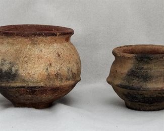 Two Pre Columbian Nicoya Costa Rica Pots from the Guanacaste province of Costa Rica, circa 800-1500 AD. Collected in the mid 20th century in Costa Rica.