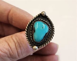 Navajo turquoise and silver ring