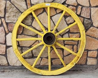 Antique 55" wagon wheel (1 of 4 in the auction)