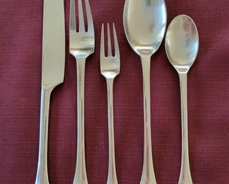 1970s DANSK Thistle Pattern Flatware Set For 8