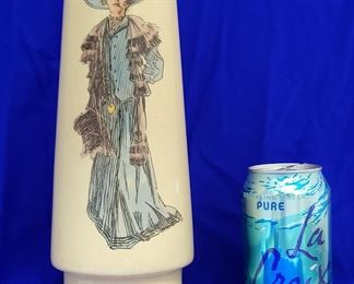 Rare ROSEVILLE Creamware Jeanette Gibson Girl Vase
