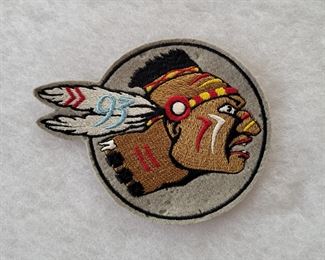 Large WW2 93rd Army Air Force Bomb Squadron Indian Patch