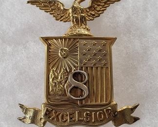 1860s Civil War 8th Excelsior Brigade NY Cap Badge