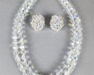 Crystal Necklace & Earrings