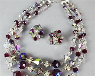 Auora Borealis Necklace & Earrings