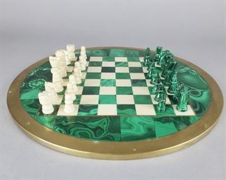 Malachite Chess Set