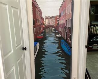 Painting on Door  SOLD 