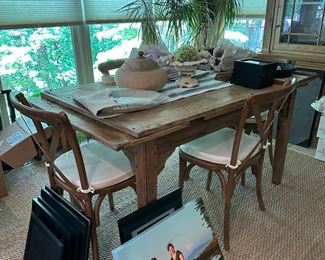 Antique Table and Antique Breakfront - SOLD