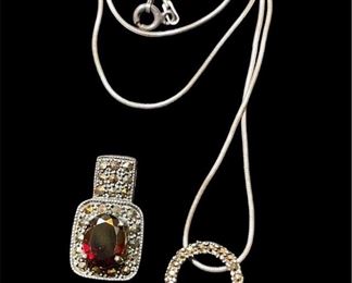 Necklace and Pendant.  Markings on some pieces of 925.  Sterling Silver