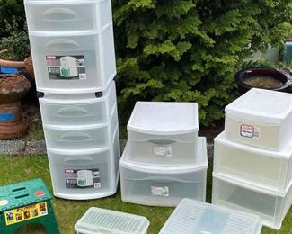 Organizational carts and drawers