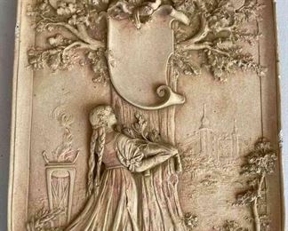 Signed Wall Plaque Art * International Expositions