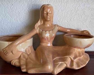 RARE Large Antique Double Planter