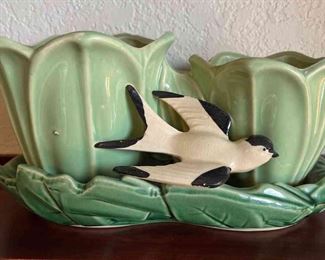McCoy Double Green Tulips Pottery