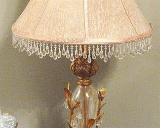 Vintage Hollywood Style Crystal Lamps