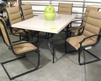 Outdoor Table with 6 Matching Chairs