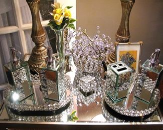 Crystal and Mirrored Vanity Sets