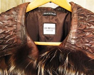Di Bello made in Italy Leather - Fur Jacket Coat
