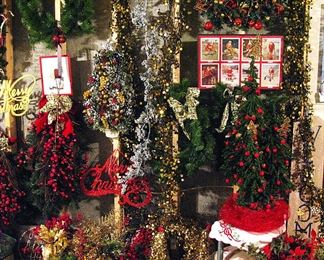 Wreaths and other Hanging Holiday Decorations