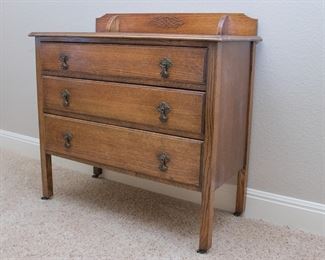 Antique Oak dresser (34"h x 35.5"w  x 17.5" d):  $78.00