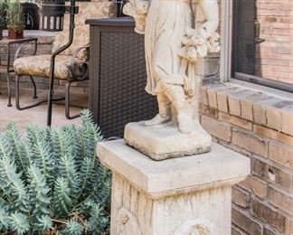 Statue and pedestal:  $380.00