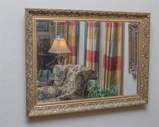 Gilt Frame Mirror (25" l x 35"w):  $120.00