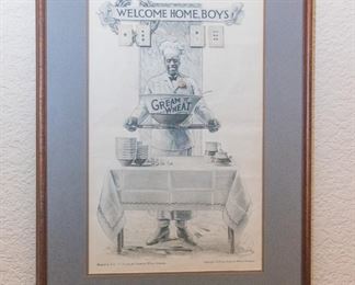 1910's Cream of Wheat "Welcome Home Boys!"  $20.00