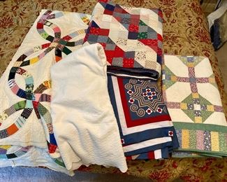 Quilts, comforters, bed spreads, bed skirts, blanlkets and drapes:  $12.00 - $160.00