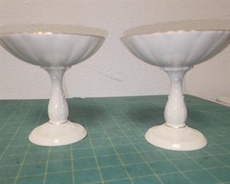 OS9006 Set of 2 Lenox Ivory Charleston Sunflower Pedestal Candy Dish w Gold Trim https://www.ebay.com/str/agesagoestatesales