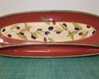 OS9015 Clay Art Hand Painted Antique Olive Bread and Oil Dipping Boat https://www.ebay.com/str/agesagoestatesales