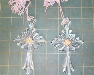 OS9022 1999 Qty2 Lenox Jeweled Cross Crystal Christmas Ornament Made Czech Rep https://www.ebay.com/str/agesagoestatesales