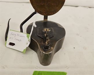 Lot 1126 - Vintage Frog Miners Oil Lamp