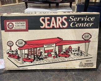 Vintage Sears Toy Service Center, open but stickers unused and complete says original owner