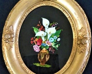 Original Vintage Victorian Reverse Painting