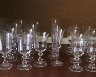 New and nearly new Mikasa glassware in 2 sizes!