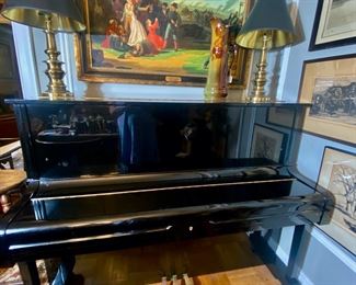 SOLD   Beautiful  Young Chang Black Lacquer Upright Piano   includes Bench     $1975